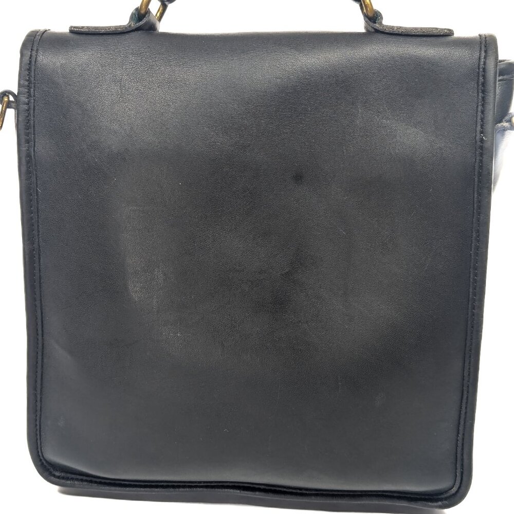 COACH USA Vintage Station Shoulder Bag Black Leather - Picture 4 of 15